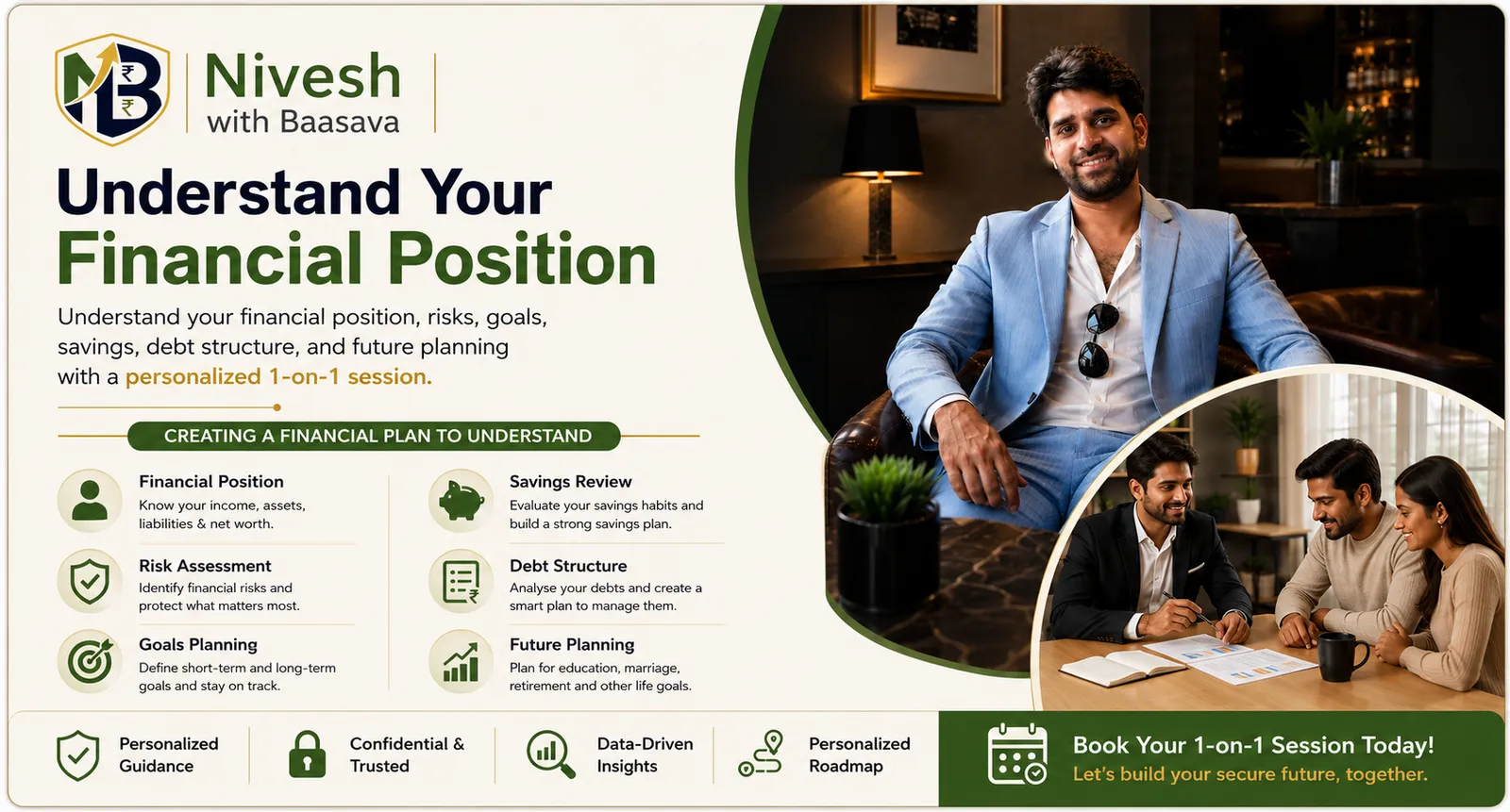 Nivesh with Baasava — Understand your financial position with a personalized 1-on-1 session